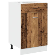 Mobiletto da cucina pratico con cassetti e vano contenitore 50 x 46 x 81 cm in legno anticato 02_0050740