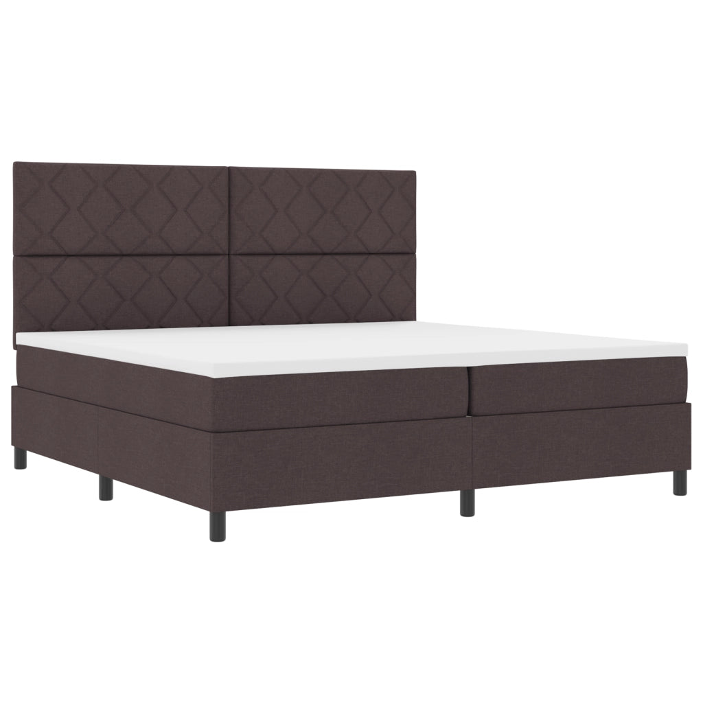 Letto contenitore con materasso scuro 200x200 cm in tessuto