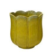PORTAVASO BLOSSOM D.32,5XH33CM GIALLO TERRACOTTA