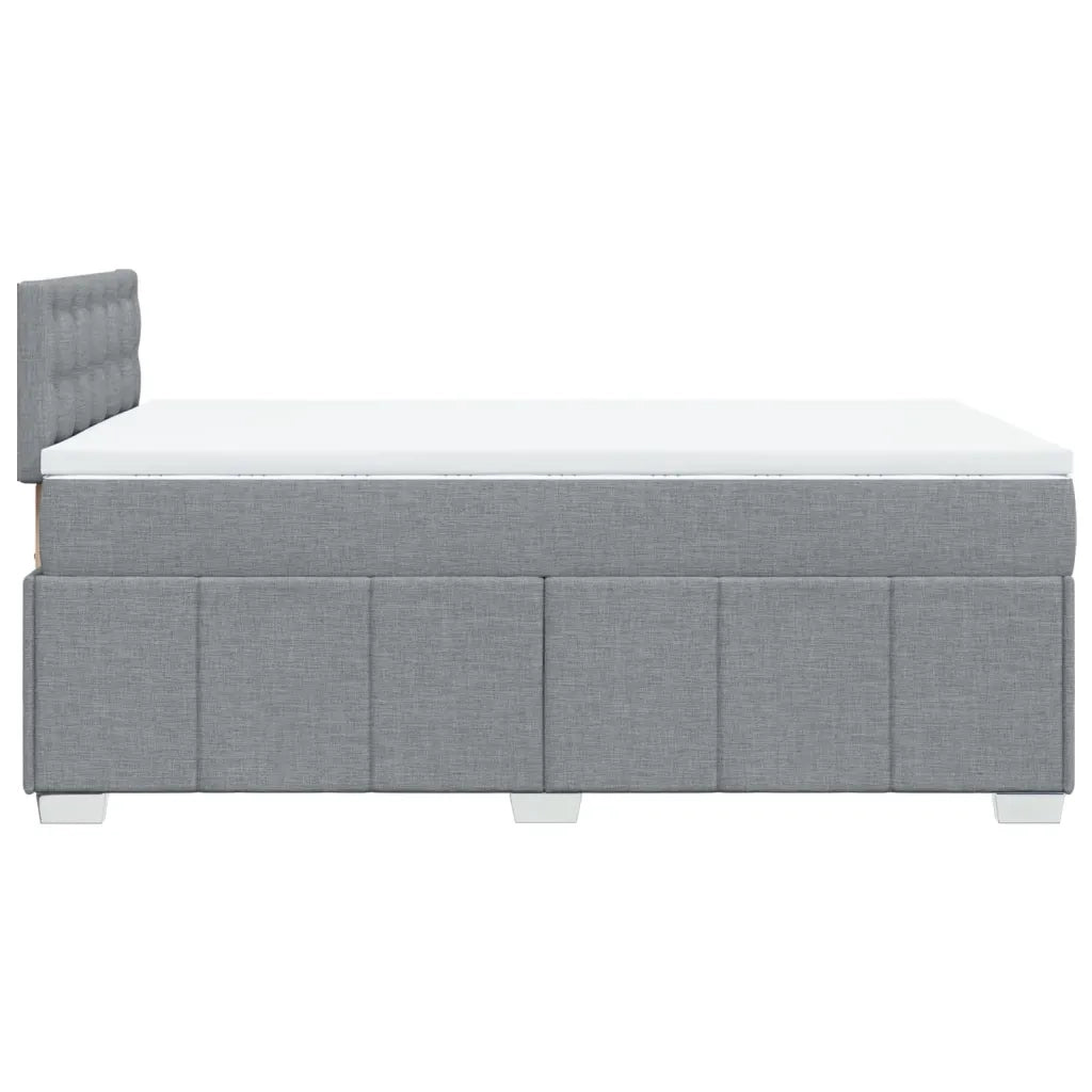 Giroletto a Molle con Materasso Grigio Chiaro 120x200cm Tessuto 3289349