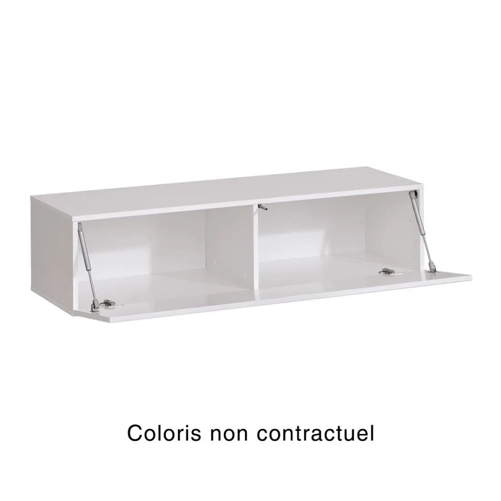 Mobile TV sospeso 120 cm color nero collezione SWITCH. Finiture lucide.
