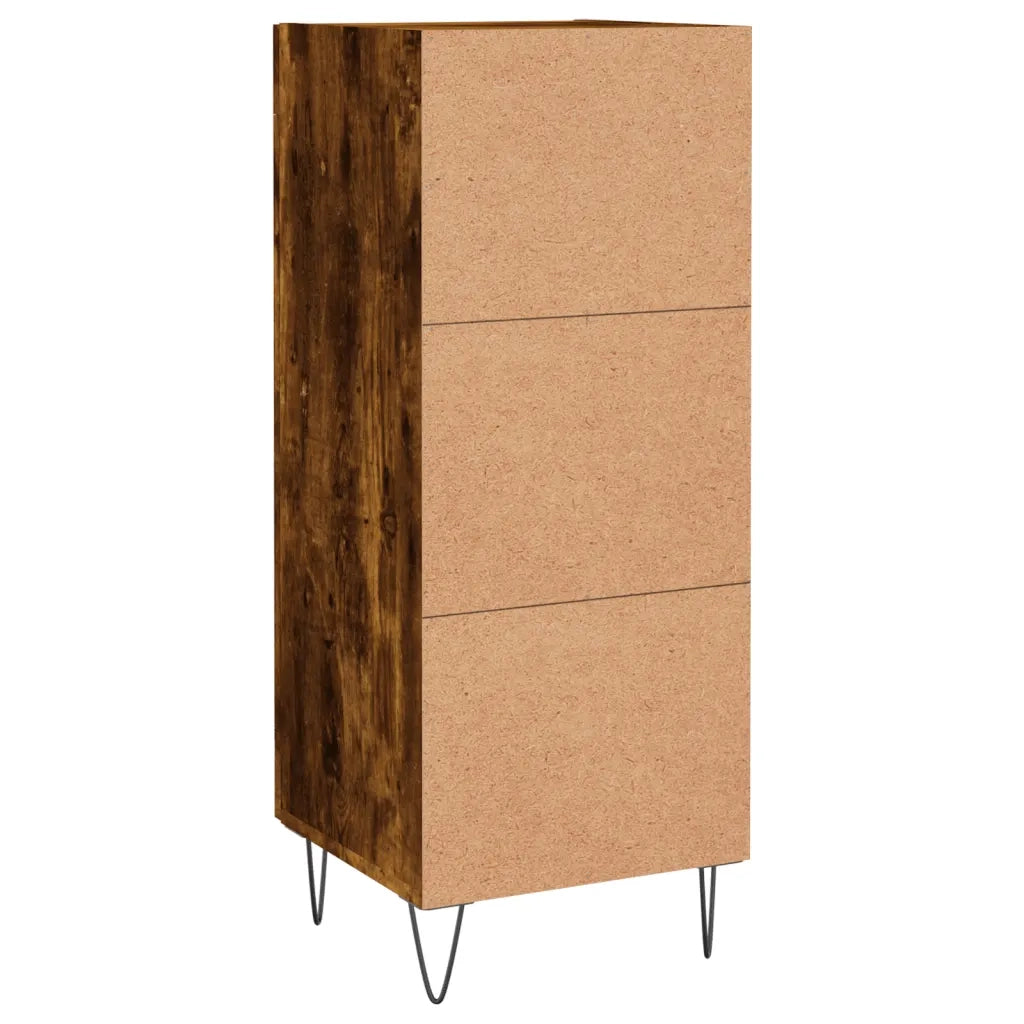 Credenza Rovere Fumo 34,5x34x90 cm in Legno Multistrato 830441