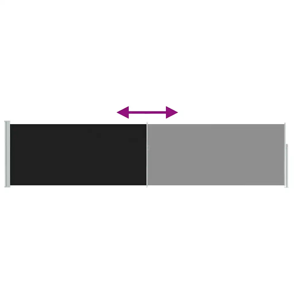 Tenda Laterale Retrattile per Patio 120x500 cm Nero cod mxl 55360