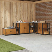 Stoccaggio in cucina Ruggine 30 x 50 x 92 cm Acciaio 874981