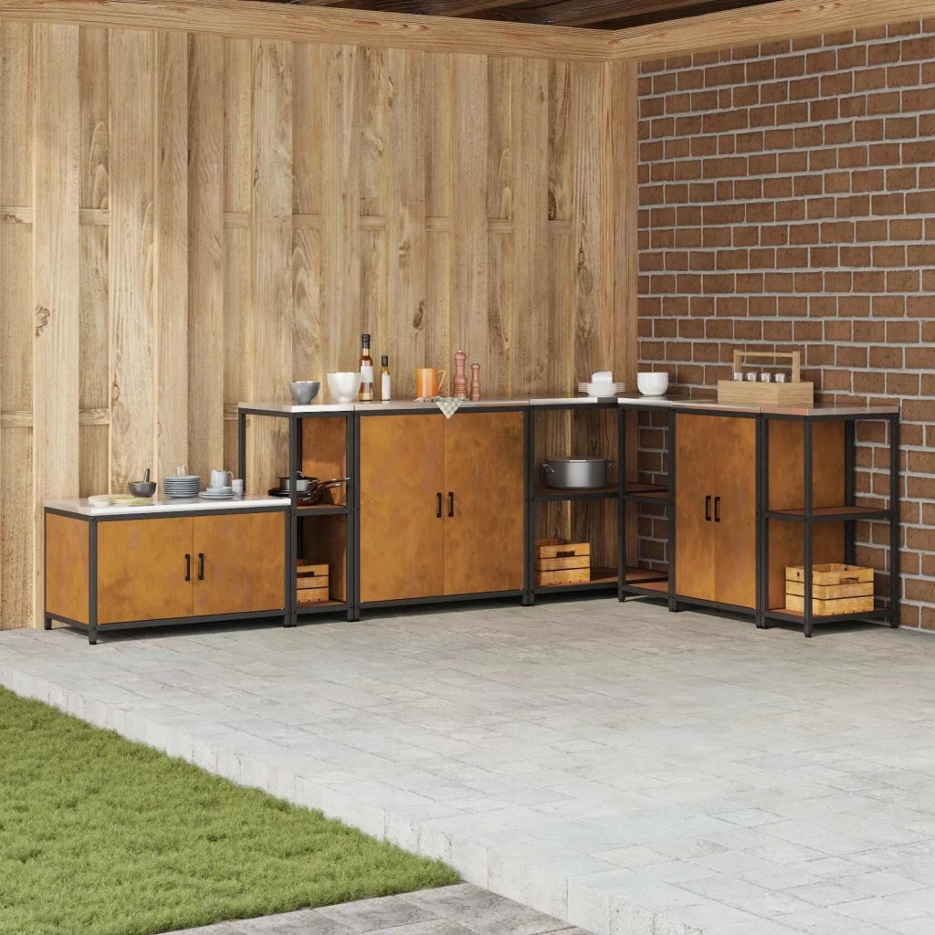 Stoccaggio in cucina Ruggine 30 x 50 x 92 cm Acciaio 874981