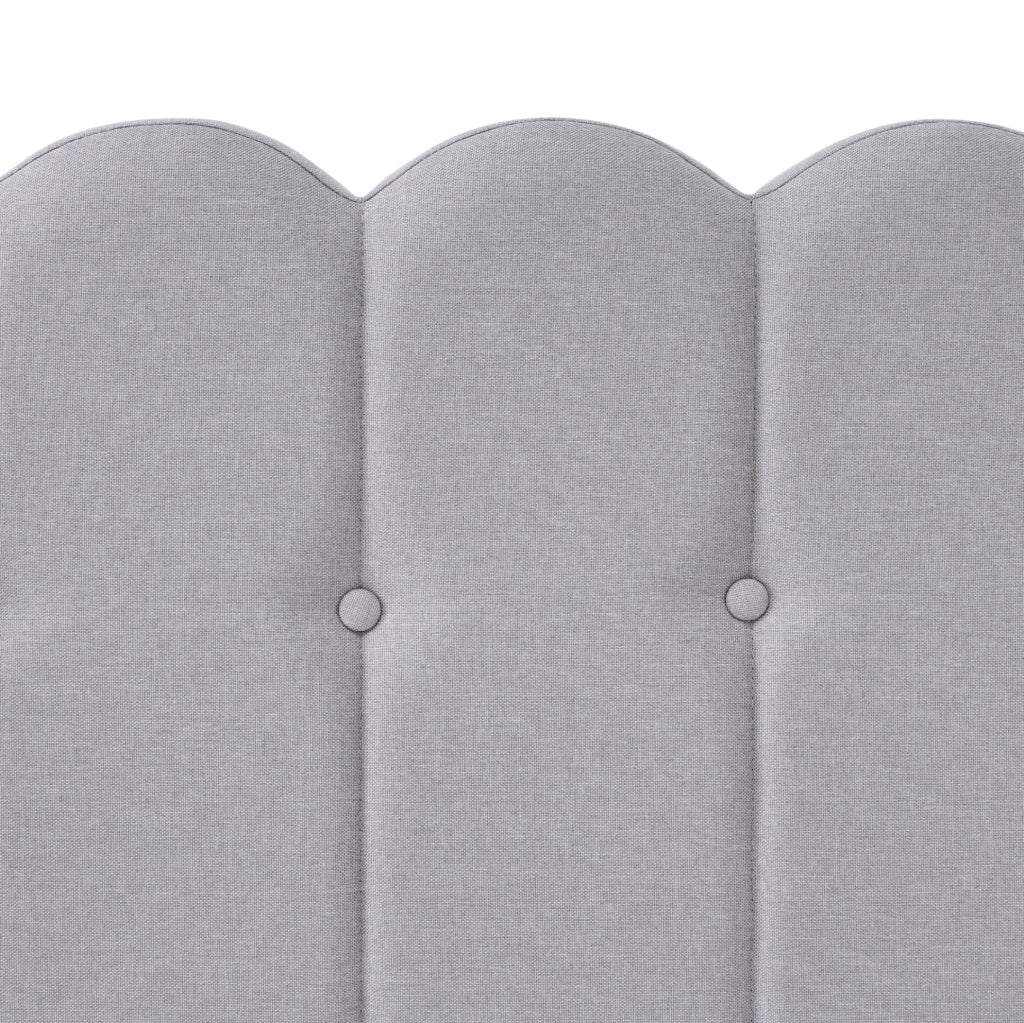 Letto matrimoniale imbottito ULEVR 160x200 cm con materasso H3, rete a doghe e porte USB e Type-C, grigio