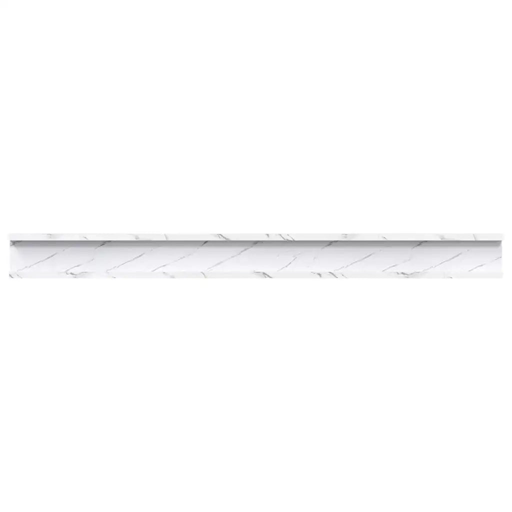 Scaffale da parete 4 pcs Marmo Bianco 100 x 9 x 3 cm