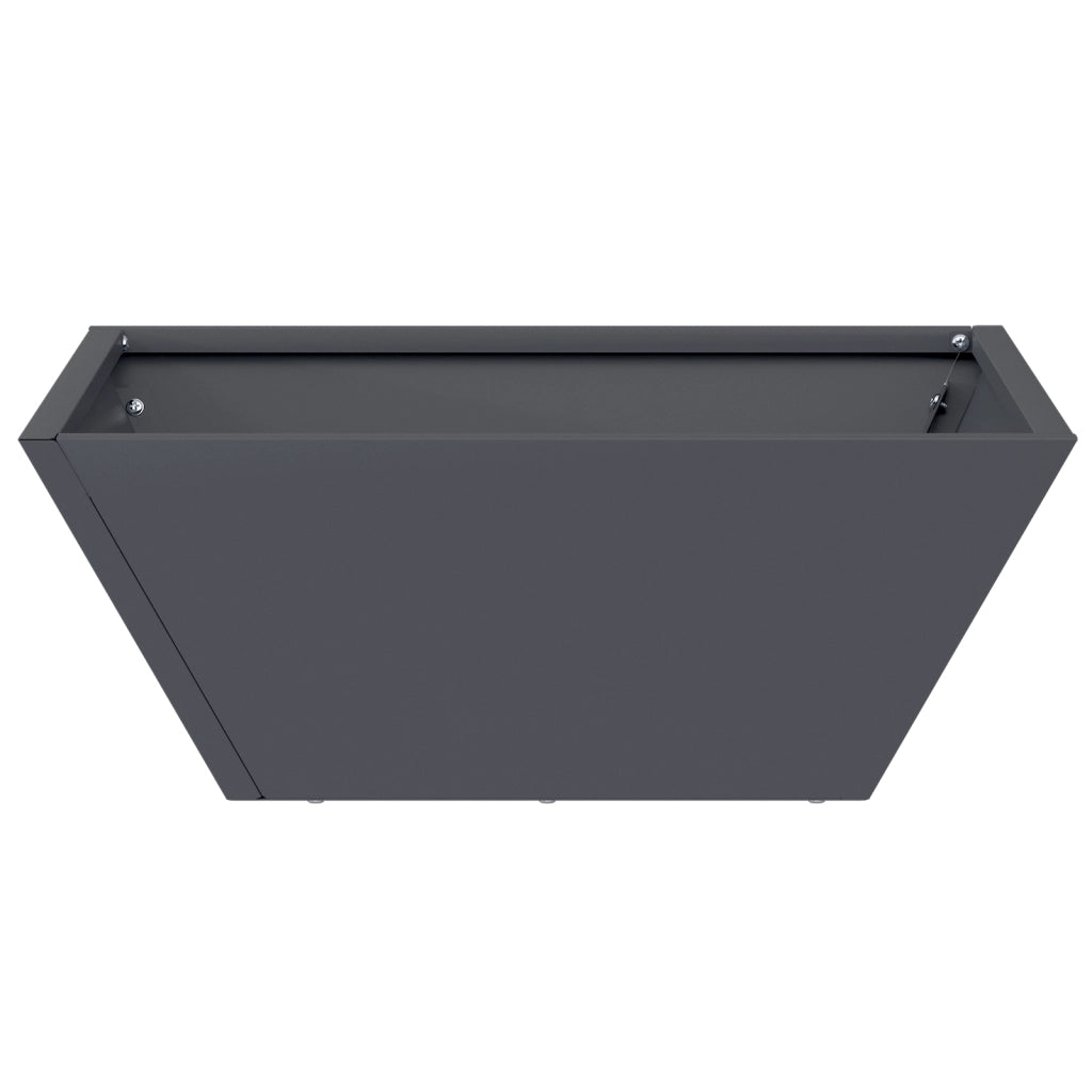 Set di fioriere in plastica Antracite Plastica 40 x 40 x 15 cm
