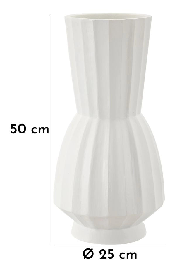 Vaso Glint Ø25x50 cm in Mgo Bianco