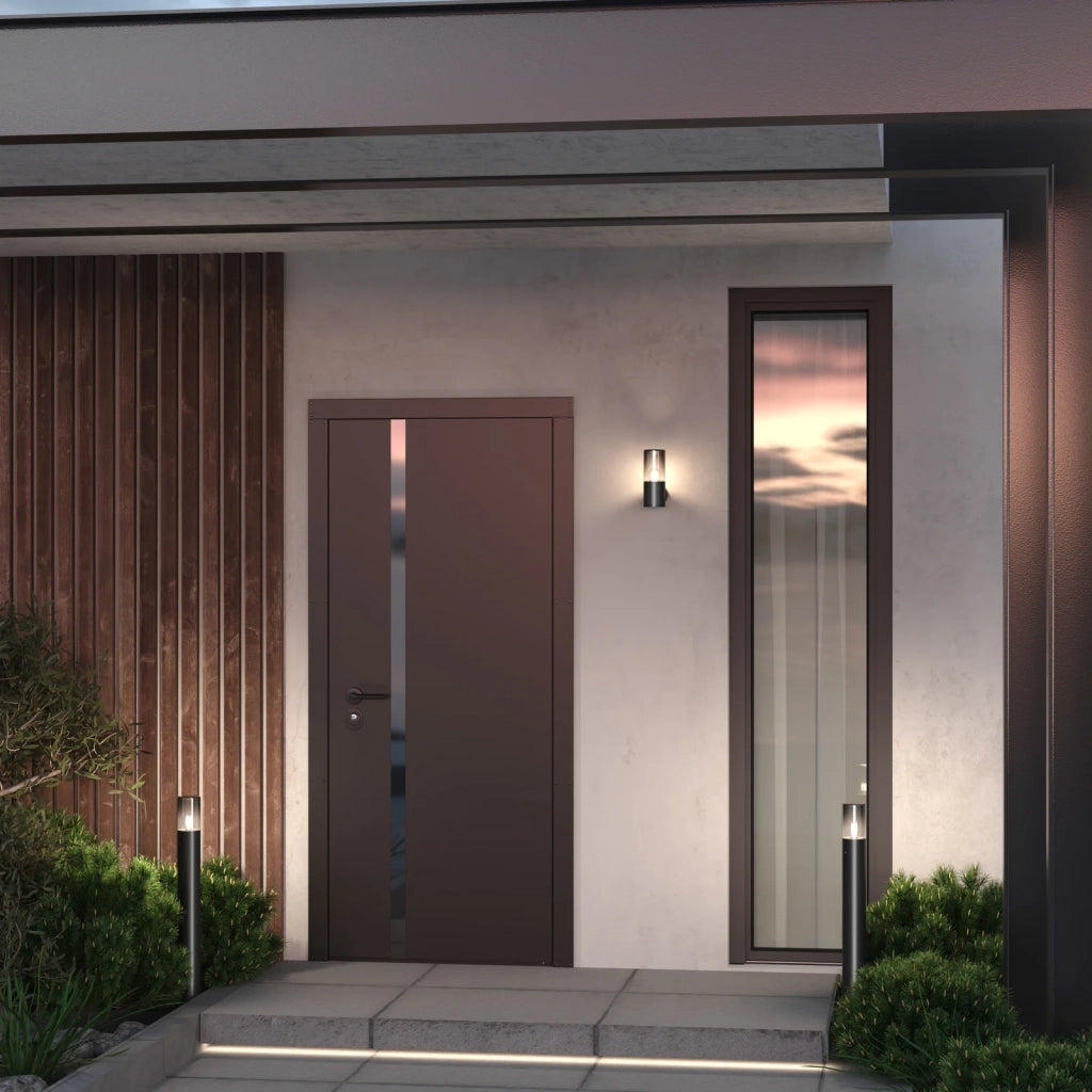 Maytoni Applique moderna Amas 2 luci E27 IP54 grafite alluminio vetro