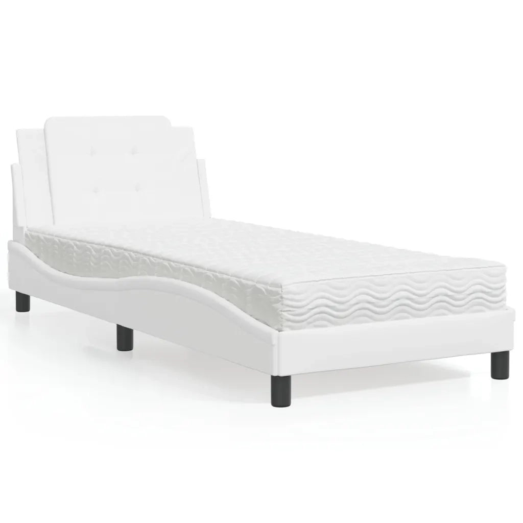 Giroletto senza Materasso Zadar Bianco 100x200 cm in Similpelle 3208846