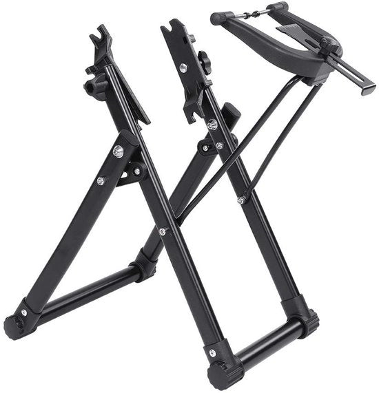 Piede Fissa per Bicicletta in Alluminio - Accessori per Bicicletta - Supporto per Bicicletta - Disposizione Adattabile - Design Compattabile - Adatto per pneumatici da 16 a 29 pollici - Supporto per Regolazione della Bicicletta