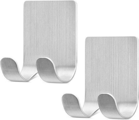 Hanger autoadesivo per rasoio - Hilo multifunzionale in acciaio inossidabile per presine, chiavi, accessori da cucina, asciugamani (2 pezzi)