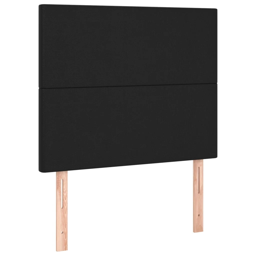 Testiera | Testata Nera 80x5x118/128 cm in Similpelle