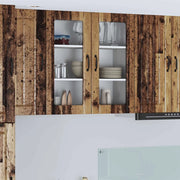 Mobile in vetro da parete LUCCA Legno antico 80 x 31 x 80 cm