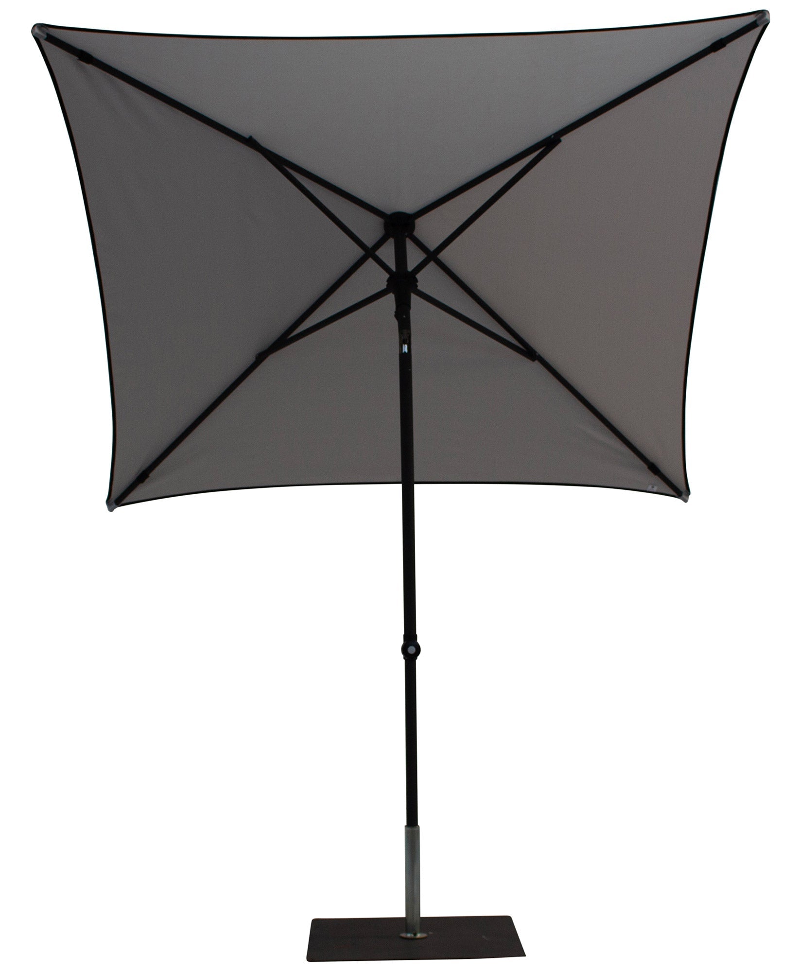 Ombrellone da Giardino 2x2 m Palo Ø38 mm in Alluminio Tessuto Dralon Acrilico Border Grigio