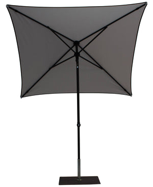 Ombrellone da Giardino 2x2 m Palo Ø38 mm in Alluminio Tessuto Dralon Acrilico Border Grigio