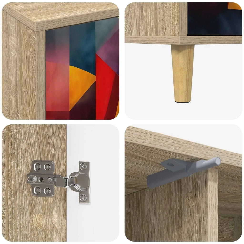 Mobile TV HEESCH 102 x 33 x 50 cm Sonoma Legno ingegnerizzato 8007038