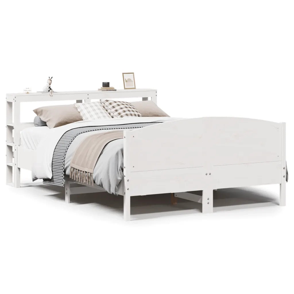 vidaXL Letto senza Materasso Bianco 120x200 cm Legno Massello di Pino