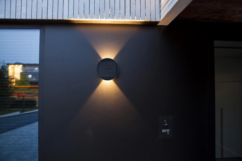 Applique esterna solare BELKA HYBRID LED 9W grigio Lutec
