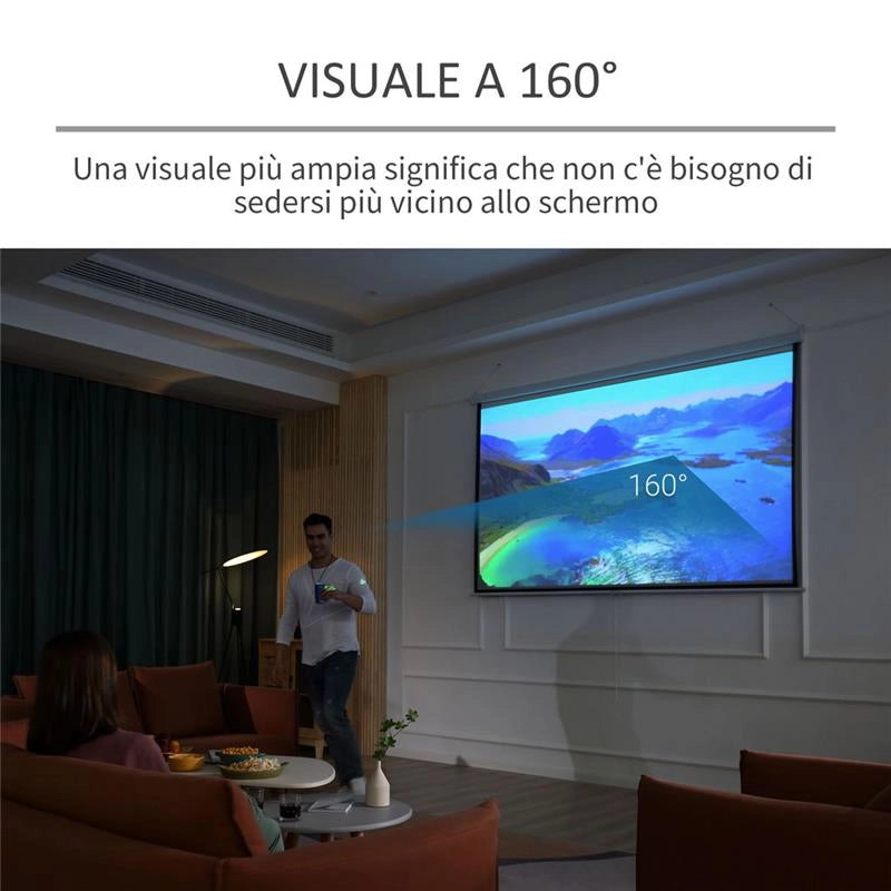 SCHERMO DA PROIEZIONE PROFESSIONALE 120 POLLICI FORMATO 16:9/4:3