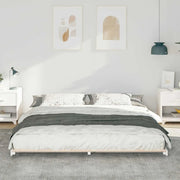 Letto matrimoniale | Letto per adulti | Struttura del letto Bianco 200 x 200 cm Pino massello
