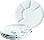 Set di fonduta con parti in legno, bianco, 24 cm - Set da 4