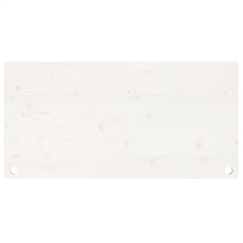 Piano Scrivania Bianco 110x55x2,5 cm in Legno Massello di Pino 824461