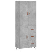 Credenza | Madia | Buffet da pranzo | Armadio da pranzo Grigio Cemento 69,5x34x180 cm in Legno Multistrato
