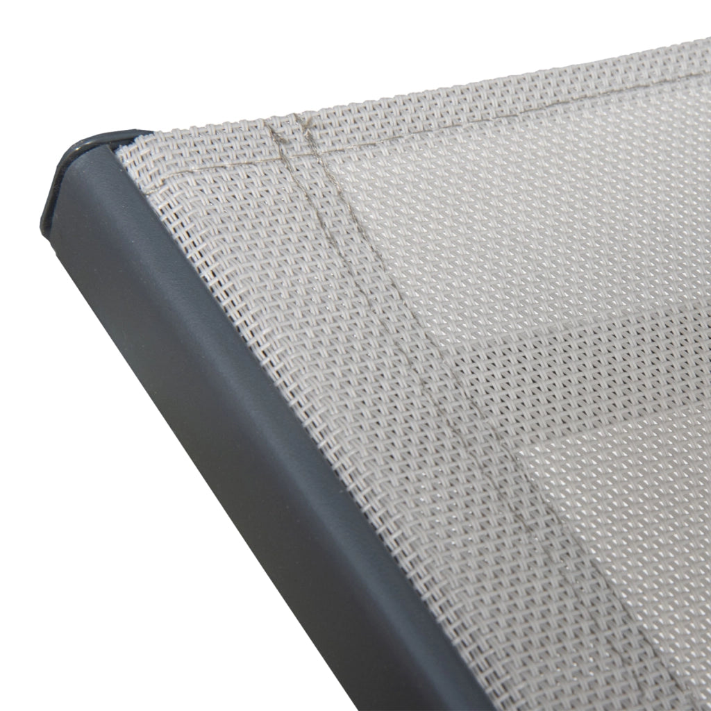 Set di 2 lettini in textilene grigio SARDINIA - struttura antracite