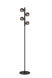 Lampada da terra Lucide Tycho 4 luci G9 nera 154cm