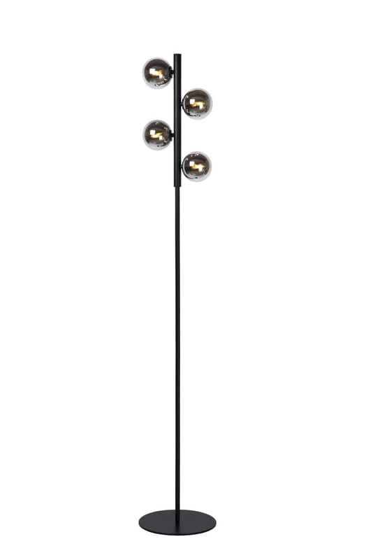 Lampada da terra Lucide Tycho 4 luci G9 nera 154cm