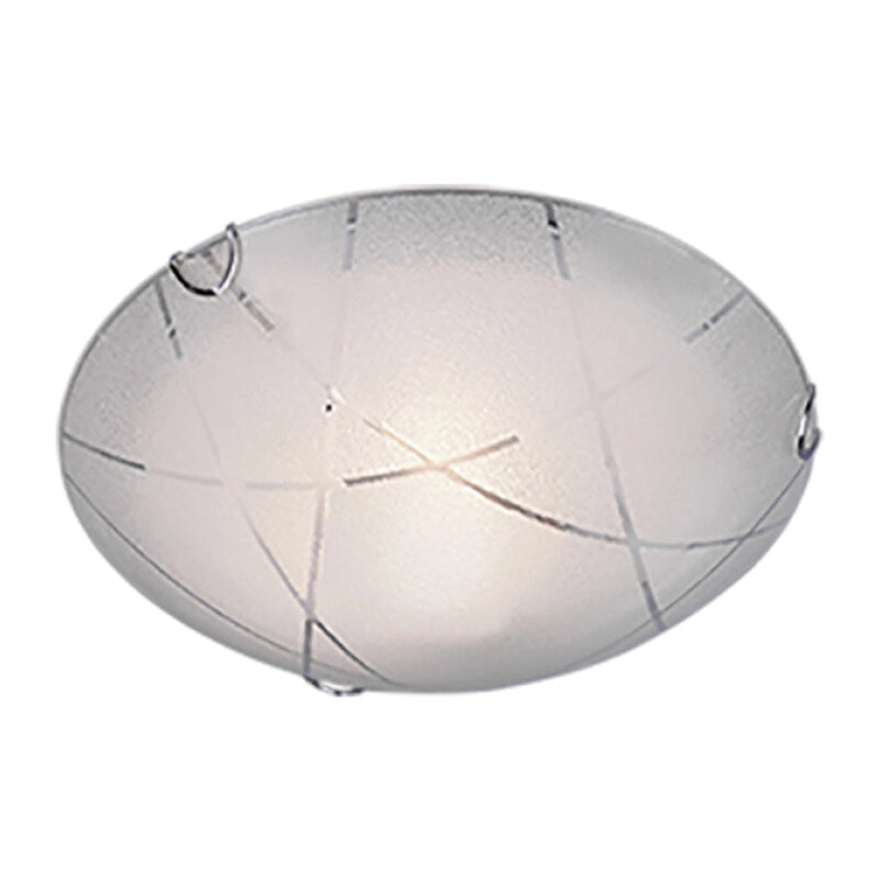PLAFONIERA SANDRINA GRANIGLIA RIGHE TRASP. D.30- 1,0 pz