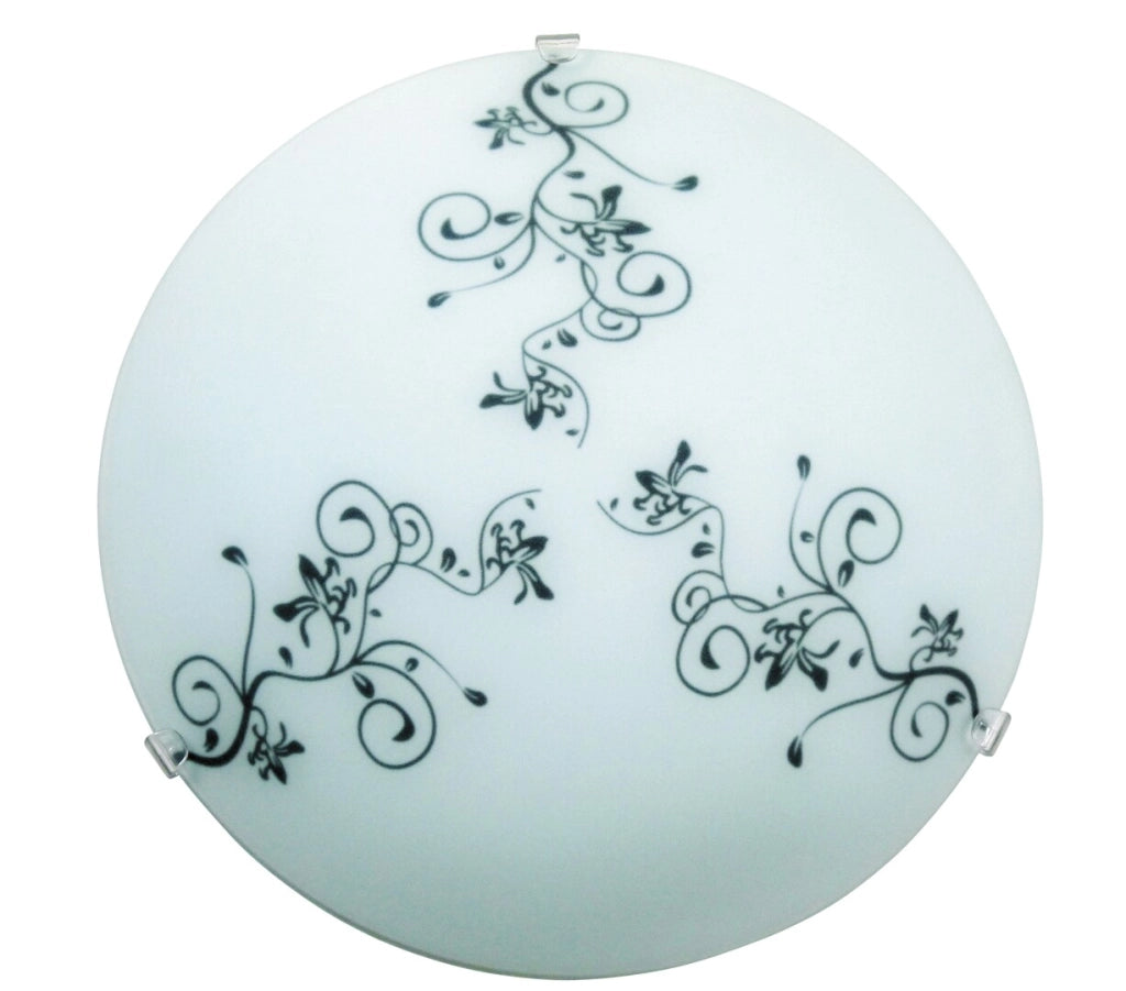 Plafoniera rotonda in vetro bianca 25 cm E27 Rabalux