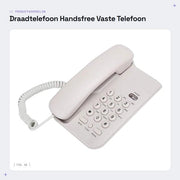 Telefono da parete con grande pulsante - Telefonino da muro - Telefonino a mani libere - Adatto per uso domestico - Montaggio a parete - Materiale ABS - Dimensioni 19x12,5x7,5cm