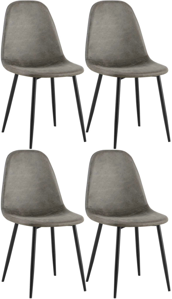 Set di 4 sedie per sala da pranzo Napier in ecopelle 3