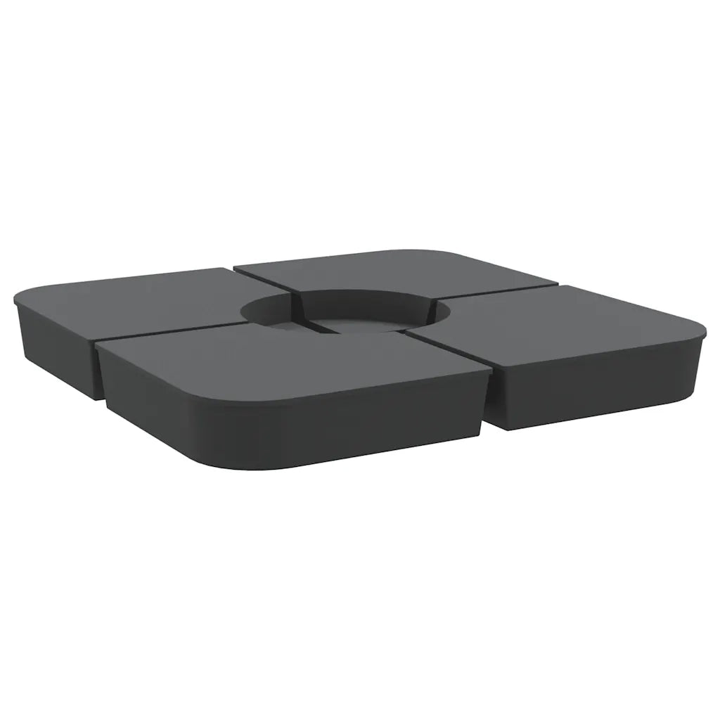 Set Base per Ombrellone 4 pz con Supporto a Croce 100 kg PP CFW7135178