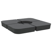 Set Base per Ombrellone 4 pz con Supporto a Croce 100 kg PP CFW7135178