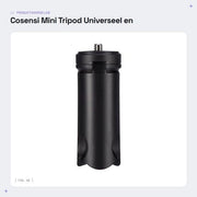 Tripode Mini Premium Qualità - Antiscivolo - Ripiegabile - Duraturo - Nero - Altezza 8 cm - Sostegno Stabile