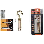 Trade Shop - Tassello Tasselli Metallici Gancio Bulloni M12 X 140mm Accessori Minuteria 91047 -