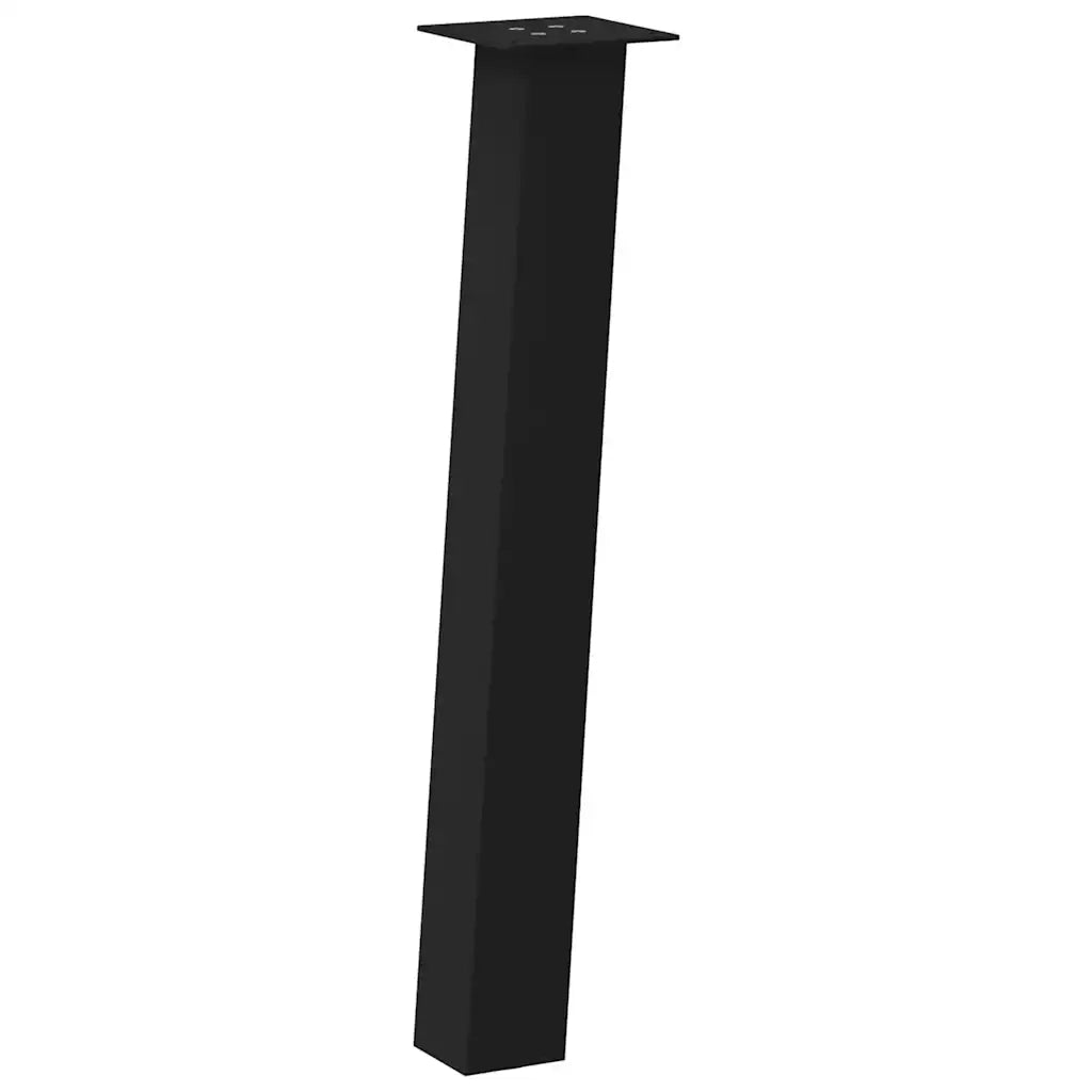 Gambe per tavolo consolle 4 pz nere 72 cm in acciaio 4012504