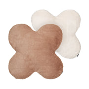 Set di 2 cuscini in tessuto di poliestere con imbottitura in cotone beige e marrone chiaro 54 x 54 cm accessori divani decorazioni