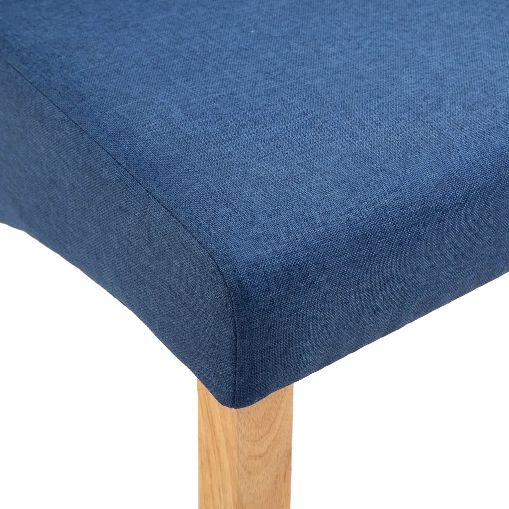 Sedie da Pranzo 4 pz Blu in Tessuto 249028