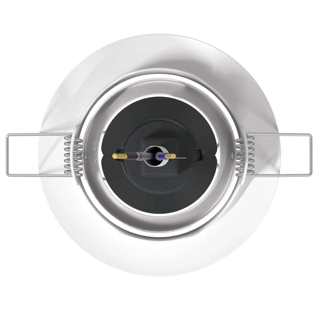 Set di 24 faretti da incasso moderni 9 x 9 x 2,5 cm con regolazione orientabile metallo bianco 02_0058273