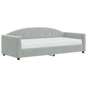 Divano letto | Sof¨¤ letto | Letto singolo con Materasso Grigio Chiaro 90x190 cm in Velluto