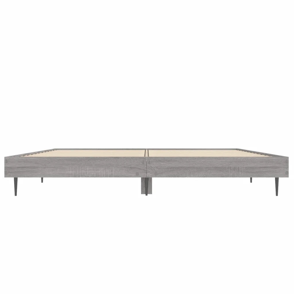 Letto matrimoniale | Letto per adulti | Giroletto Grigio Sonoma 140x190 cm in Legno Multistrato