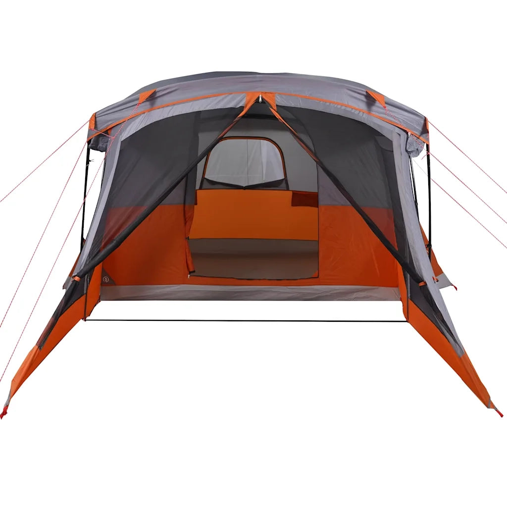 Tenda da Campeggio con Portico 4 Persone-Tenda per Escursionismo Arancione Impermeabile 749559