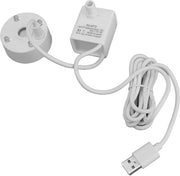 Mistificatore Fontana Dispersore USB Pomp LED Illuminazione Colorata Umidificatore Aria 5V Fumogeno Giardino Acquatico - Bianco.