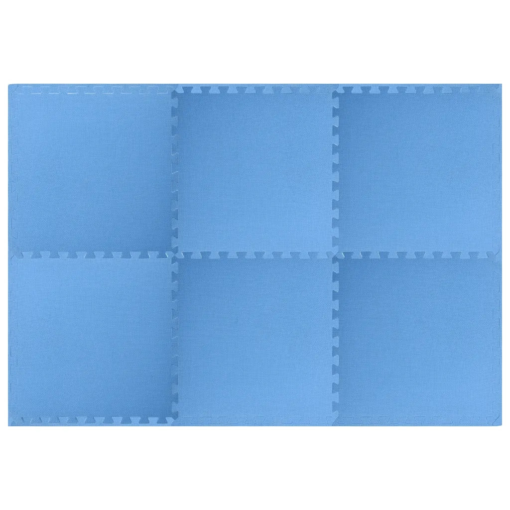 Tappetino a Incastro 6 pz 2,16 m² in Schiuma EVA Blu 92464
