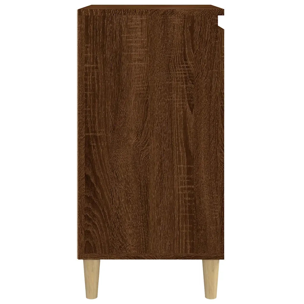 Comodino Rovere Marrone 40x35x70 cm in Legno Multistrato 819642